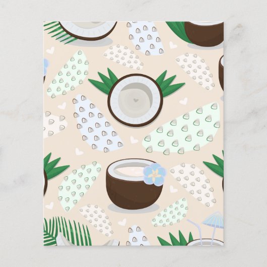 Papier Motif de noix de coco coloré (Devant)