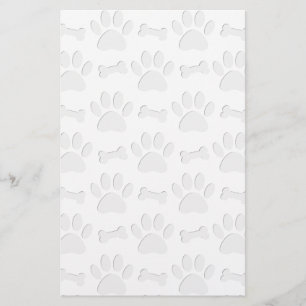 Papier Motif De Pâtes Et De Bones De Chien Coupé En Papie