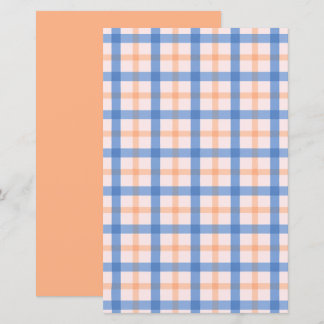 Papier Motif de scrapbook réversible à carreaux bleu et p