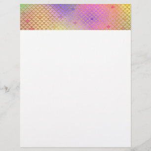 Papier Motif de sirène pastel ombré coloré amusant