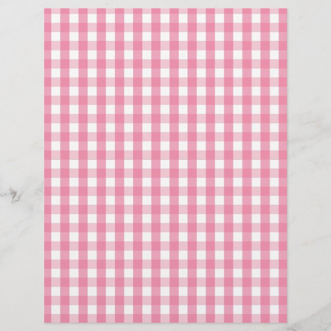 Papier Motif de vérification En vichy rose (Devant)