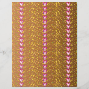 Papier motif de violets vintages de bronze et rose