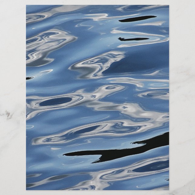 Papier Motif d'eau bleue rafraîchissant (Devant)