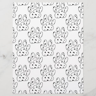 Papier Motif d'empreinte de patte de dalmatien