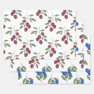 Papier Motif d'enveloppement de Burgundy Berries