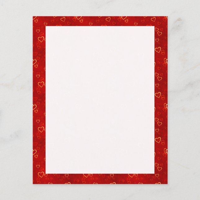 Papier motif des coeurs rouges (Devant)
