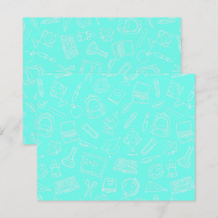 Papier Motif des fournitures scolaires de dessin de ligne