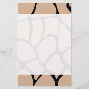 Papier Motif d'impression Giraffe en beige.