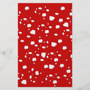 Papier motif dot avec champignon de tabouret rouge