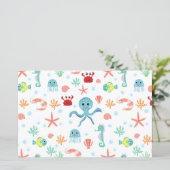 Papier Motif du monde marin (Debout devant)