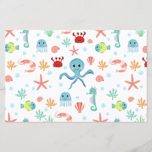 Papier Motif du monde marin (Devant)