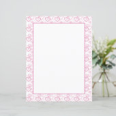 Papier Motif en forme de coeur rose (Debout devant)