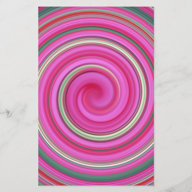 Papier Motif en spirale rose (Devant)