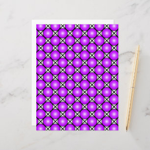 Papier Motif en treillis noir blanc Magenta points roses