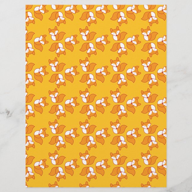 Papier Motif foxy mignon (Devant)