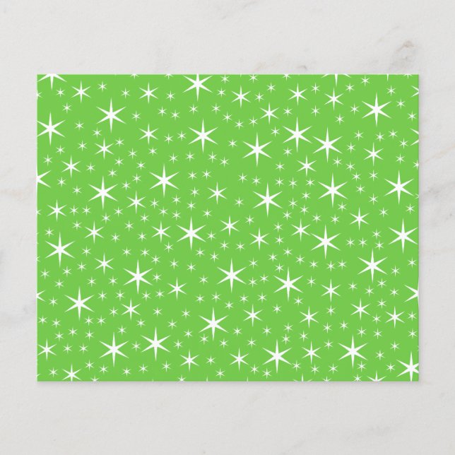 Papier Motif Green et White Star. (Devant)