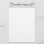 Papier Motif gris du milieu du siècle Silhouette (Devant)