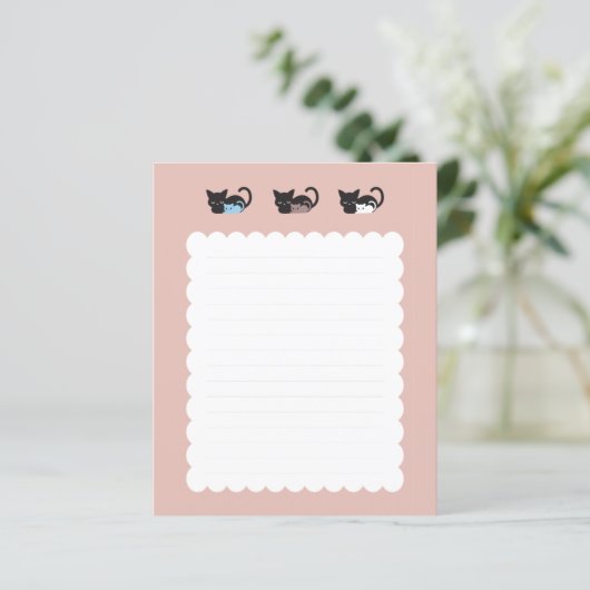 Papier Motif II de chat mignon (Debout devant)