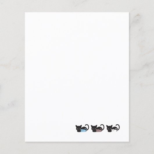 Papier Motif II de chat mignon (Dos)