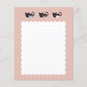 Papier Motif II de chat mignon (Devant)