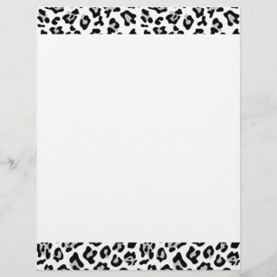 Papier Motif imprimé animalier léopard gris noir