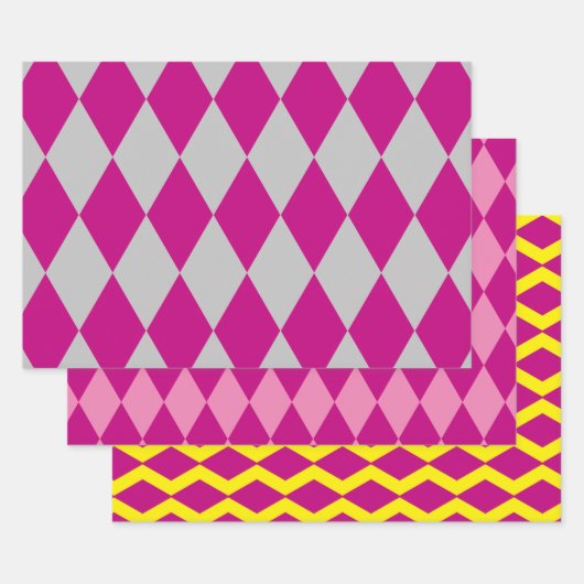 Papier Motif Jacquard diamant brillant (Lot)