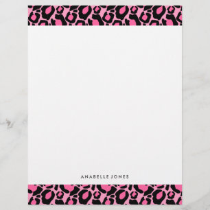 Papier Motif léopard rose