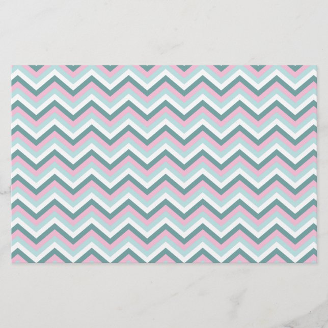 Papier Motif Ocean Mist Chevron (Devant)
