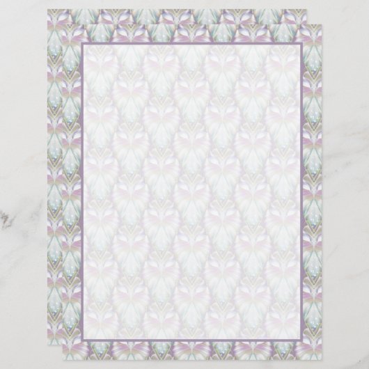 Papier Motif Oracle Owl Pastel Purple (Devant / Derrière)