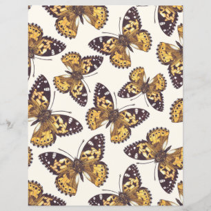 Papier Motif papillon de femme peinte