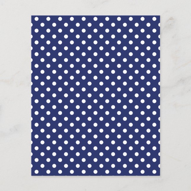 Papier Motif Pois bleu et blanc de la Marine (Devant)