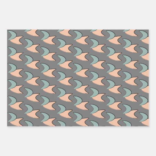 Papier Motif Retro Atomic Crescents (Devant)
