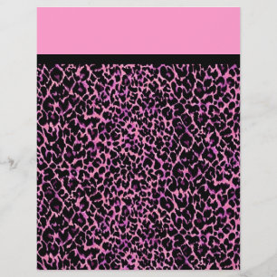 Papier Motif rose Cheetah