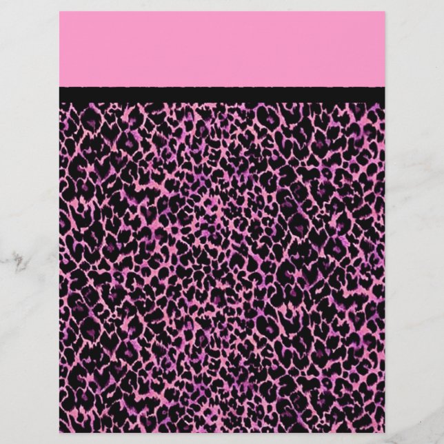 Papier Motif rose Cheetah (Devant)