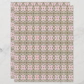 Papier motif rose et marron sur un arrière - plan blanc (Devant / Derrière)