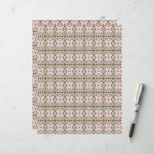 Papier motif rose et marron sur un arrière - plan blanc