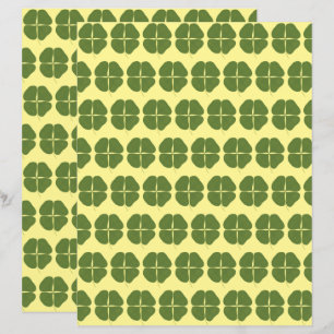 Papier Motif Shamrock réaliste sur le gratte-ciel jaune