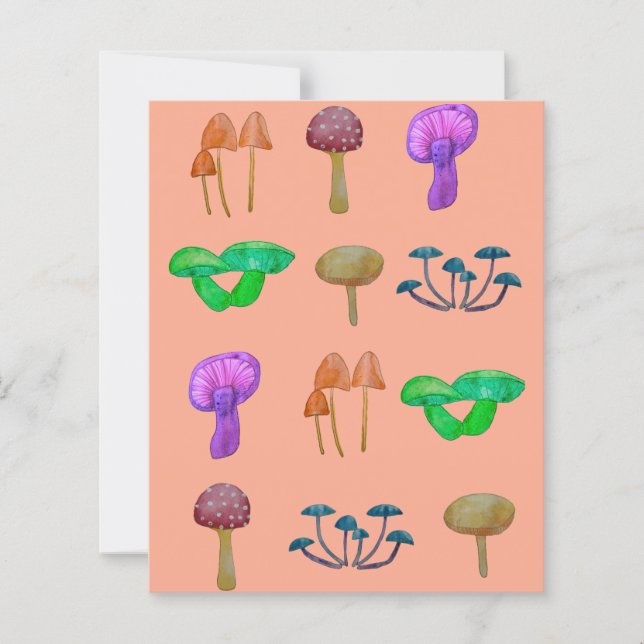 Papier Motif simple champignons (Devant)