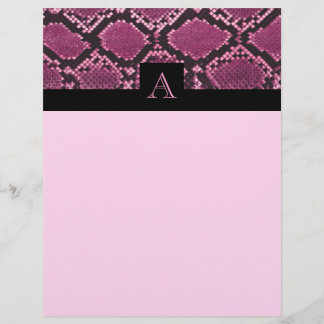 Papier Motif Snakeskin rose