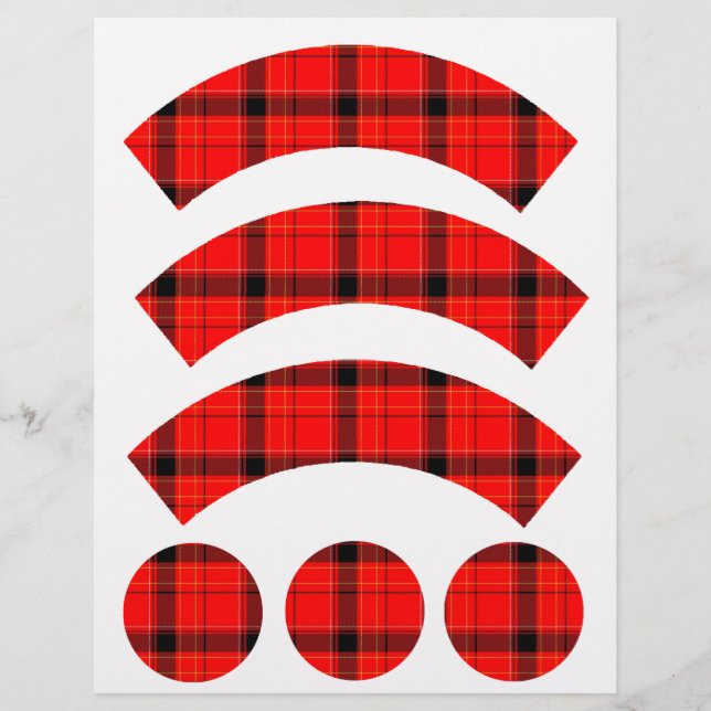 Papier Motif Tartan rouge (Devant)