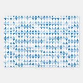 Papier Motif Triangle Bleu — Enveloppement Moderne (Devant)