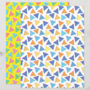 Papier motif triangle rétro Neon des années 80/90