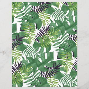 Papier Motif Tropical Green Jungle