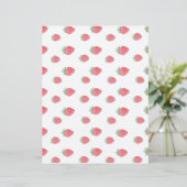 Papier Motif vintage à la fraise (Debout devant)