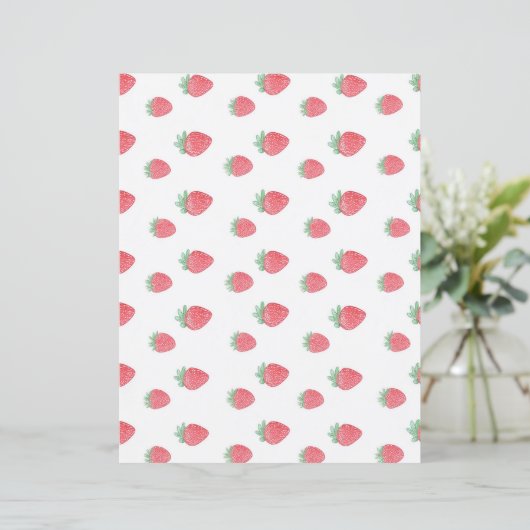 Papier Motif vintage à la fraise (Debout devant)