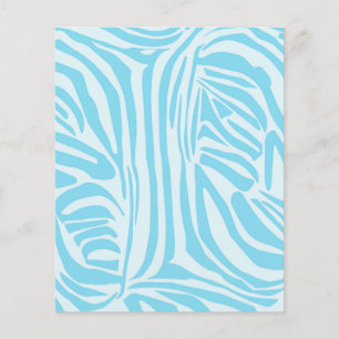 Papier Motif Zèbre Bleu