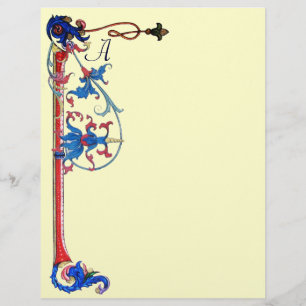 PAPIER MOTIFS FLORAUX ANCIENS FLORENTINS MONOGRAS