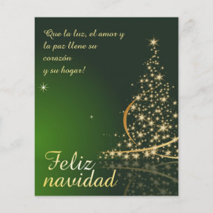 Papier Motivo navideño verde con arbol de navidad.