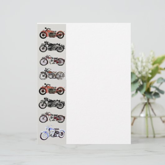 Papier MOTOCYCLES vintages (Debout devant)