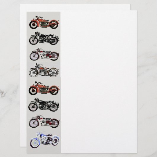 Papier MOTOCYCLES vintages (Devant / Derrière)